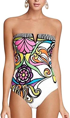ZhuiKun Women's One-Piece Bikini Swimsuit Strapless Bandage Swimwear Beachwear