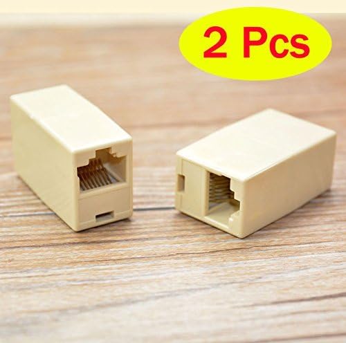 CLASSYTEK� 8P8C RJ45 Female Jack Crossover Inline Coupler Jointer - Begie (Pack of 2 Pcs)