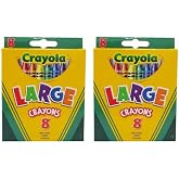 Crayola Large Crayons Tuck Box - 8 Count - 2 Packs