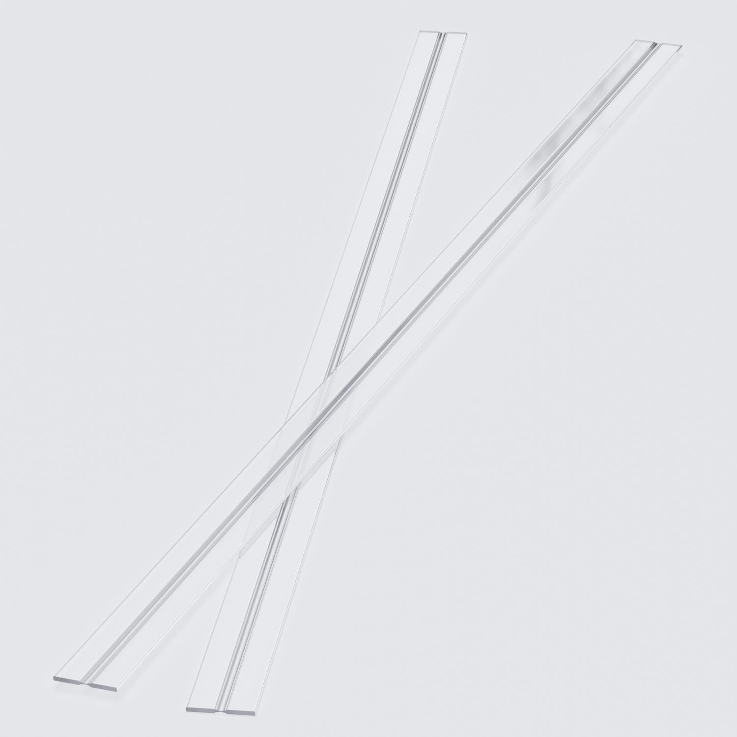 Caterpillar Red Modern, Contemporary 1150mm Low Profile Flex Hinges, Clear Acrylic / PC, Unfinished, 2 Pack