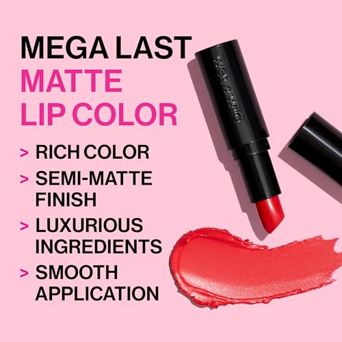 WET N WILD MEGA LAST MATTE LIP COLOR, SEMI MATTE HYALURONIC ACID INFUSED, LONG LASTING FULL COVERAGE FOR A NOURISHING POUT, CRUELTY-FREE & VEGAN – CHERRY PICKING