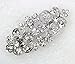 Faship Gorgeous Clear Crystal Floral Hair Barrette Clip