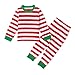 puseky Toddler Boy Girl Kids Striped Shirt + Pants Outfits Homewear Pajamas Set