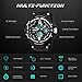 ETEVON Men’s ‘Galaxy’ Fashion Analog Digital Wrist Watch with Double Buckles - EL Back Light - Two Time Zone - 30m Water Resistant - Imported Movement, Stylish Outdoor Sport Watches for Men - Black