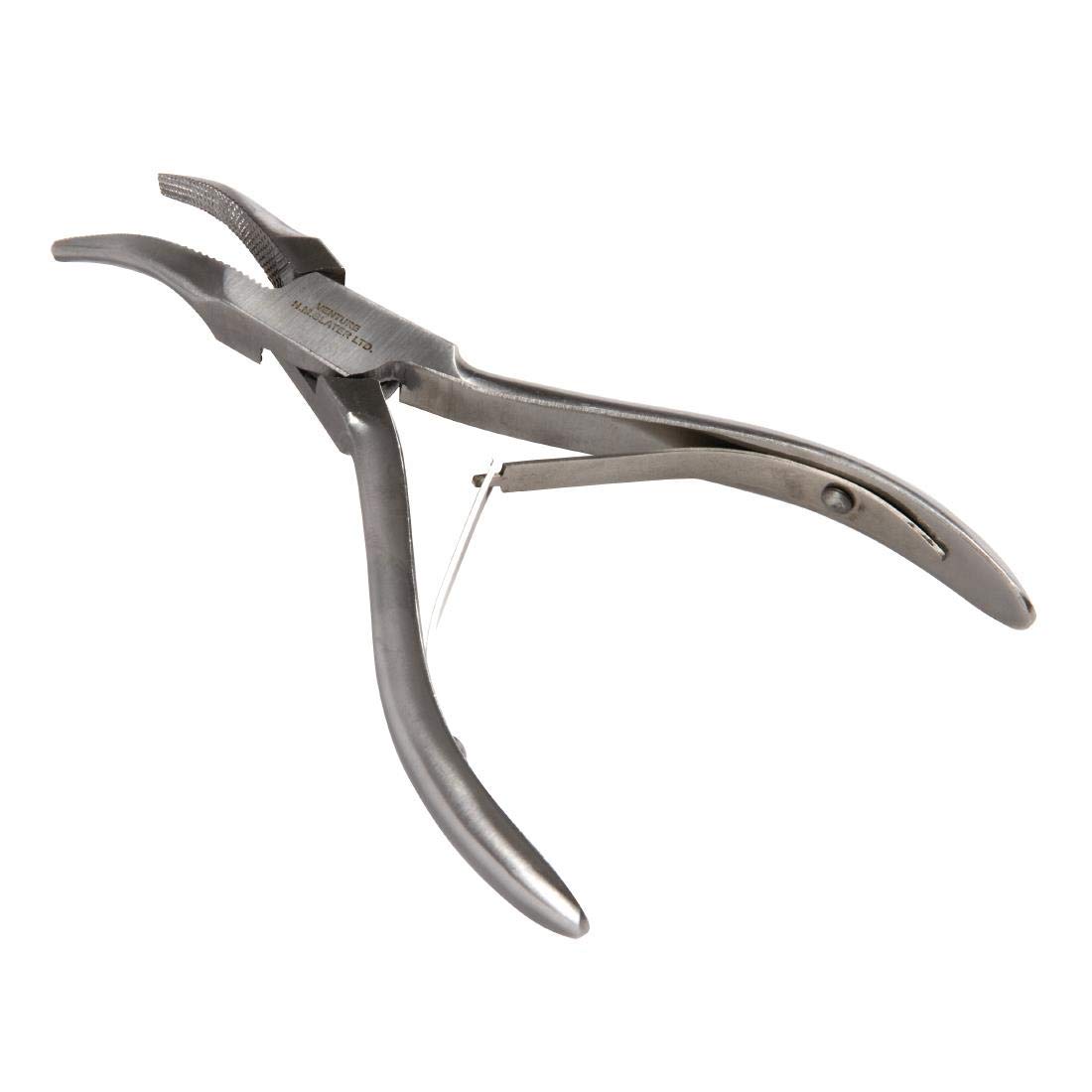 Slater Curved Blade Salmon Tweezers Thread Bone Tinsel Flying Commercial, Silver - Image 3