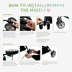 Swift Pet Stroller - Teal: Zipperless, Quality Mesh