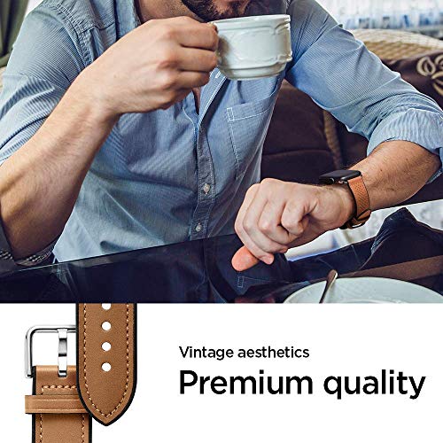 Spigen Retro Fit Compatible con Apple Watch Band para 44mm / 42mm Series 5/4/3/2/1 - Marrón - Imagen 7