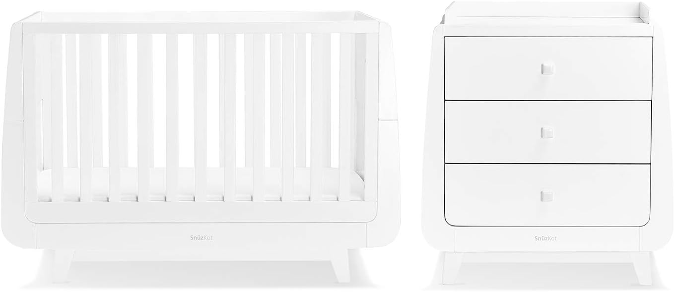 SnuzKot Luxe 2 pc. Nursery Furniture Set - White