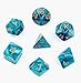 Polyhedral D&D Dice Set - Set of 7-Die Dice for Dungeons & Dragons Dice Games, Pathfinder, Magic The Gathering (MTG), Math Games and More（Indigo）