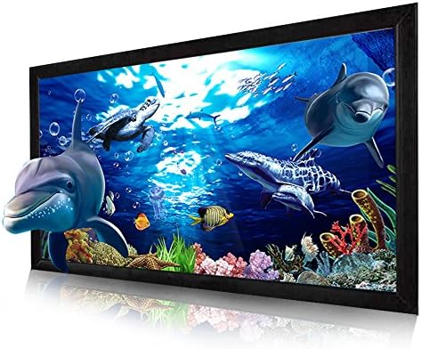 Aluminum alloy flocking Frame,120-inch 16:9 Fixed Frame Home Theater Projection Screen HD High Brightness Gain 1.2 Projector Screen (120" 16:9, Frame Screen)