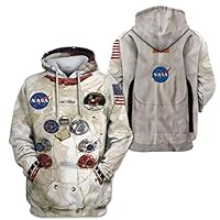 YLLLDDD 3Dspace Suite Hoodie Sweatshirt Men Women Hoodies Casual Sweatshirt Cute Coseplay Astronaut Spacesuit Hoodies 1 M