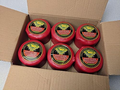 6 x Jamaican Jerk Sauce Spicy Cheddar 200g Wax Truckles Wicker
