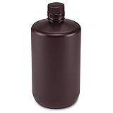 Large Narrow Mouth Bottle Amber Polypropylene with