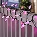 NOMA LED C6 Christmas Lights | Indoor/Outdoor String Lights | Berry Pink Bulbs | 70 Light Set | 23.8 Foot Strand | UL Certified