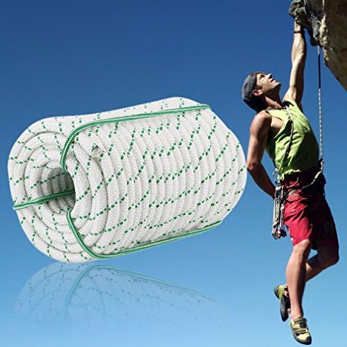 Gailfloralyus 1/2" X 125’ Double Braid Polyester Rope Sling 8400lbs Breaking Strength Climbing Ropes, White