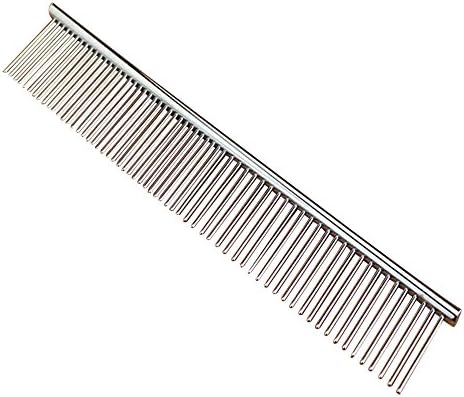 LuWees 7.5 Inch Stainless Steel Dog Grooming Hair Comb