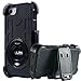 iPhone 5S Case, iPhone SE Case,ULAK Belt Clip Holster Kickstand Heavy Duty Anti Slip 5S Case Rugged Hybrid Rubber Shockproof Protection Hard Cover Compatible iPhone 5 5s SE (Black)