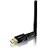 Wifi Adapter 300Mbps Wifi Dongle 2.4GHz Wireless USB Adapter with High Gain Antenna - Installation Fast, Just 3 Minutes
