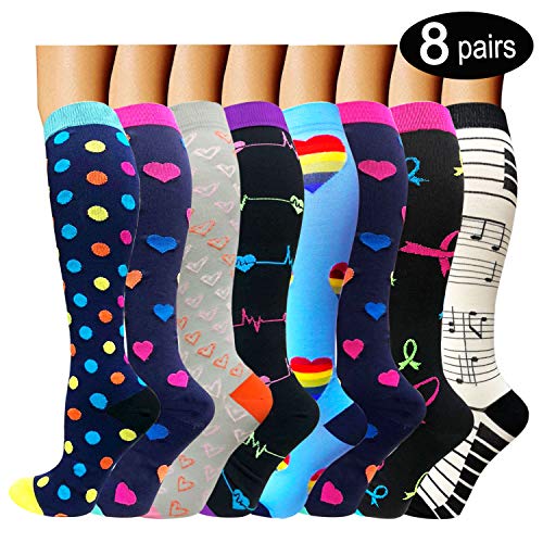 8 Pairs Compression Socks Women & Men -Best Medical