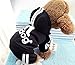 Idepet(TM) Adidog Pet Dog Cat Clothes 4 Legs Cotton Puppy Hoodies Coat Sweater Costumes Dog Jacket (L, Black)