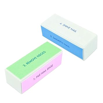 SWEET PEA - SET OF 2 Nail Buffer Block Shiner File 4 sides Nail Art Polisher Manicure Nail File Manicure Nail Decor