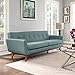 Modway Engage Mid-Century Modern Upholstered Fabric Sofa in Laguna