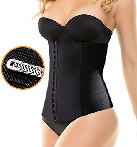 Showbellia Women 3 Rows Hooks 4 Steel Bones Slimming Waist Cincher Training Shaper Corset Belt