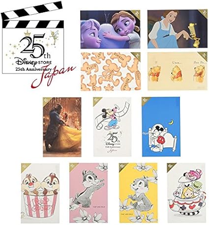 Amazon ディズニーストア 公式 ポストカード セット9 ディズニーストア ジャパン25周年記念 グリーティングカード 文房具 オフィス用品