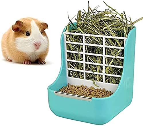 View of SeeWonder 2 in 1 Food Hay Feeder for Guinea Pig, Rabbit Feeder, Indoor ...