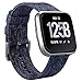 QIBOX Bands Compatible with Versa, Woven Fabric Wrist Strap Watch Special Edition Replacement Bands Classic Square Stainless Steel Buckle Compatible with Versa Smart Watch