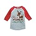 Custom Party Shop Youth Big Sister Christmas Raglan Shirt Red