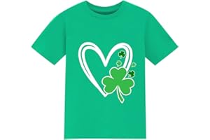 GEOYUNE Kids Funny St Patrick's Day Tshirt Boys T-Shirt Clothes Girls St Patricks Lucky Tees Outfit 2-8 Years
