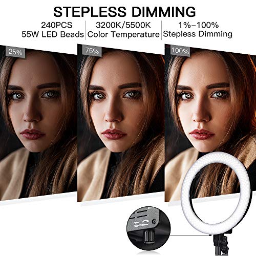 4 SAMTIAN+Adjustable+Dimmable+Photography+Smartphone