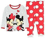 Disney Baby Girls' Mickey and Minnie Mouse 2 Piece Cotton Pajama Sleepwear Set
