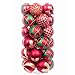 iPEGTOP Delicate Painting & Glittering Shatterproof Christmas Ball Ornaments - 30ct 60mm/2.4