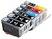 Skia Ink Cartridges ¨ 6 Pack Compatible with Canon 8(PGI-5BK ClI-8BK CLI-8C CLI-8M CLI-8Y) for PIXMA iP4200, PIXMA MP500, PIXMA MP530, PIXMA MP610, PIXMA MP800, PIXMA MP800R, PIXMA MP810, PIXMA MP830, PIXMA MP950, PIXMA MP960, PIXMA MX850