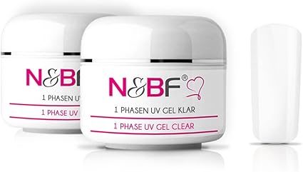Nbf Gel Uv Monophase 2x50ml 3 En 1 Base Construction Finition Manucuregel Ongles Sans Acide Nail Art Faux Ongles Viscosité Epaisse