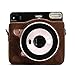 HelloHelio Protective Case for Fujifilm instax Square SQ6 Instant Camera, Blush Gold - Premium Vegan Leather Case with Detachable Strap, Vintage Browm