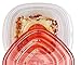 Rubbermaid TakeAlongs 5.2-Cup Deep Squares Food Storage Containers, 4-Pack, Chili Red