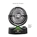 SkyGenius Battery Operated Mini Oscillating Table Fan, Portable Small Desk Swiveling Fan Rechargeable W/USB & 2PCS 18650 Batteries