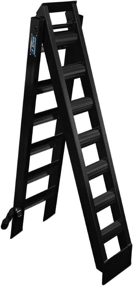 ApicoFolding 6ft Alloy Bike Ramp Black - Motocross Pickup Trailer 180KG Load