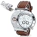 Sporty Quartz Watch Wristwatch with USB Electronic Rechargeable Windproof Flameless Cigarette Lighter (White)