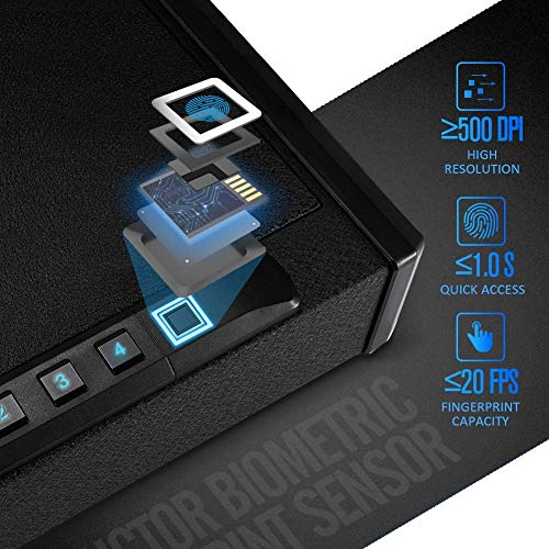 RPNB Gun Security Safe, Quick-Access Firearm Safety Device with Biometric Fingerprint or RFID Lock, Home & Personal Safe Series - Thumbnail 3