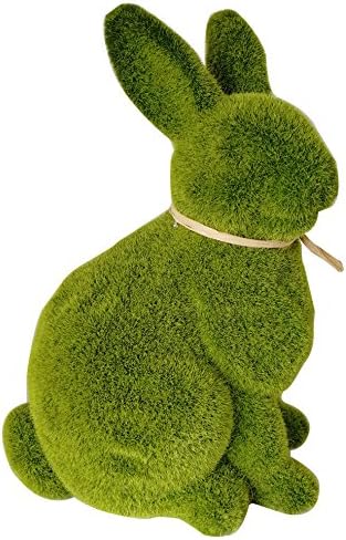 Garden Animal Statue - Resin Rabbit Figurine for Home Office Backyard Garden Yard Ornament Decor, 11 Inch Tall