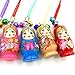 xlpace 12pcs Fashion Jewelry Drip Charm Key Chains Wood Matryoshka Russian Dolls Key Rings Keychains Decorative Gifts