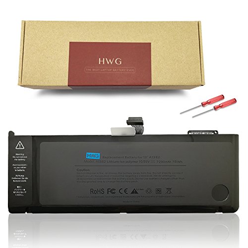 A1382 Battery for A1286 APPLE MacBook Pro 15 inch (only for Early 2011, Late 2011, Mid 2012) Laptop Replacement Battery, Fit MC721LL/A MC723LL/A 661-5844 020-7134-A by HWG