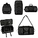 Tactical MOLLE Multifunctional Travel Bag with Padded Backpack Shoulder Straps Duffel Duffle Bag(Black)