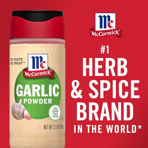MCCORMICK GARLIC POWDER, NON GMO, MADE FROM FRESH, WHOLE GARLIC CLOVES, FOR BRINGING CONSISTENT FLAVOR TO MEALS & RECIPES, 3.12 OZ