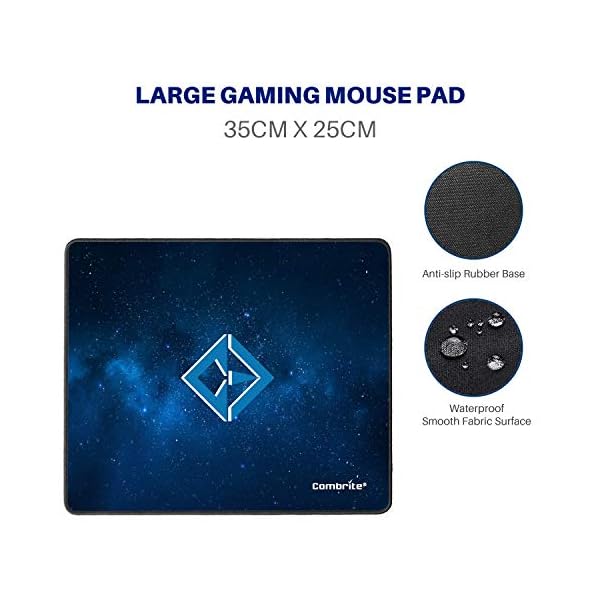 Combrite-Raptor-Gaming-Keyboard-And-Mouse-Set-With-Large-Mouse-Pad-Rainbow-LED-USB-Wired-Desktop-Combo-English-UK-Layout Combrite Raptor Gaming Keyboard And Mouse Set With Large Mouse Pad, Rainbow LED, USB Wired Desktop Combo, UK Layout, For…