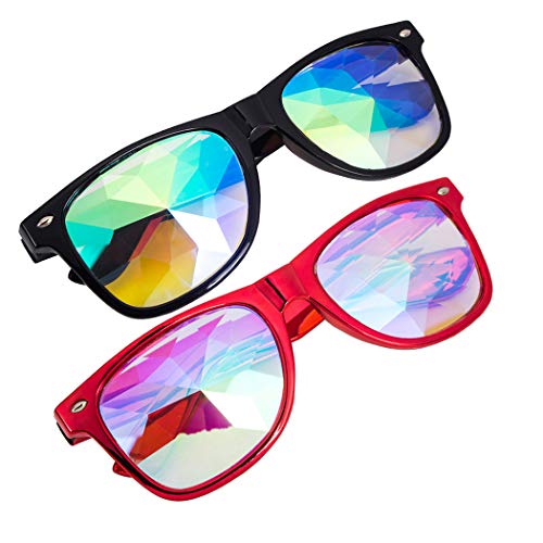 Careonline Festivals Kaleidoscope Glasses Rainbow Prism Sunglasses Goggles